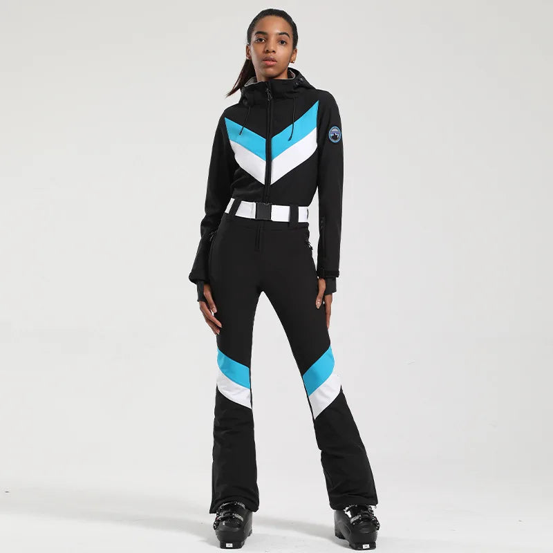 Gsou Women's Winter Snow Jumpsuit Waterproof Ski Suit