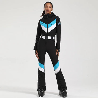 Gsou Women's Winter Snow Jumpsuit Waterproof Ski Suit