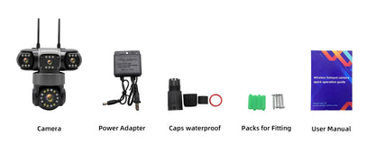 10K 20MP Outdoor WiFi PTZ Security Camera with 360° Zoom