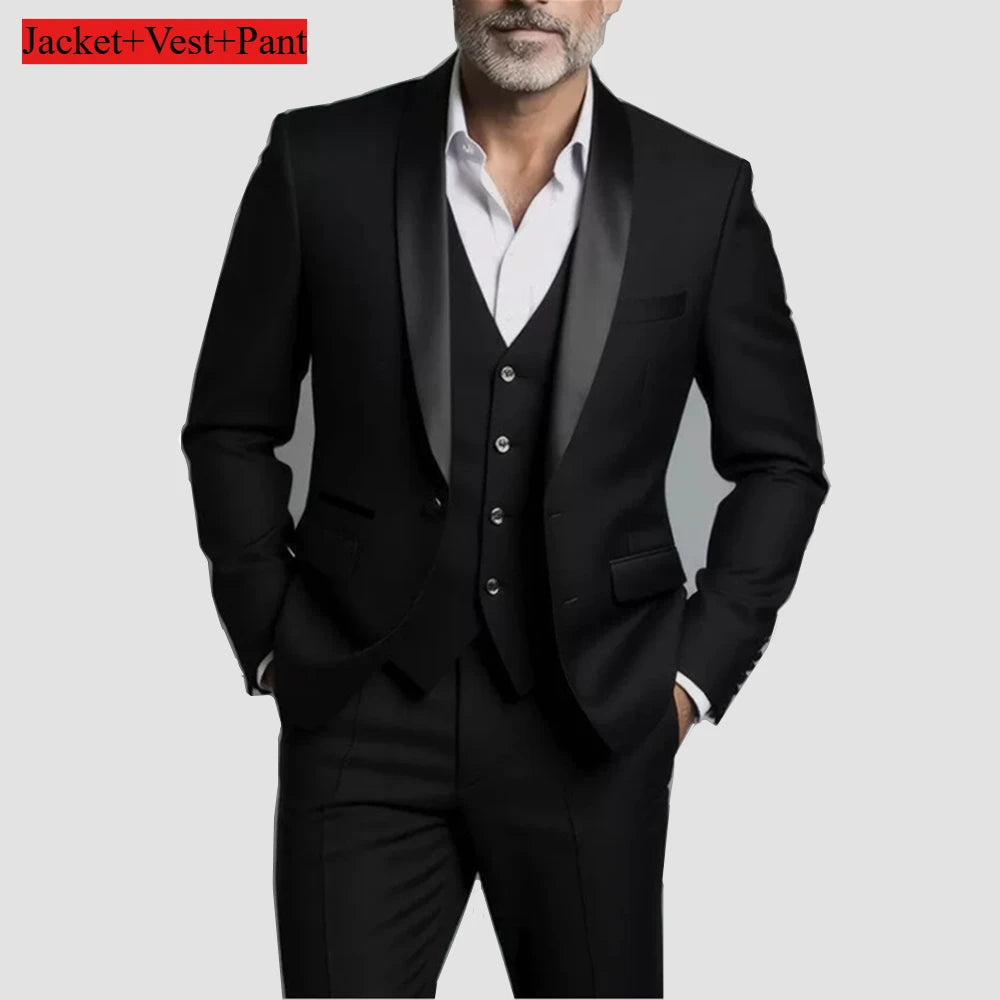Men Slim Fit Tuxedo Suit for Weddings and Parties