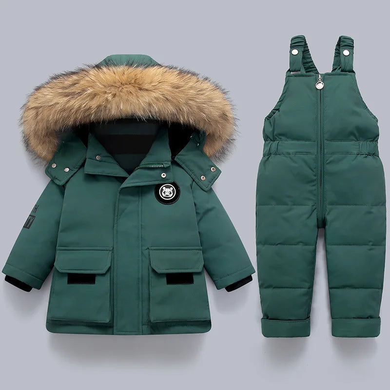 Winter Down Jacket for Boys and Girls Thicken Snowsuit