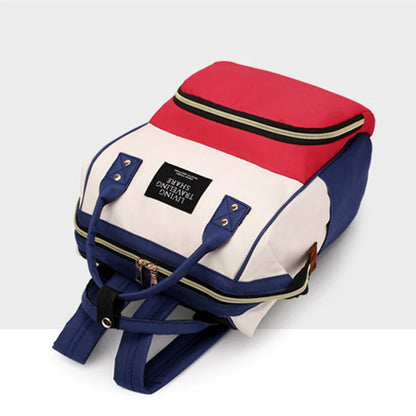 Large Capacity Canvas Diaper Bag Backpack