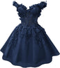 Butterfly Short Off Shoulder Prom Dress for Teens