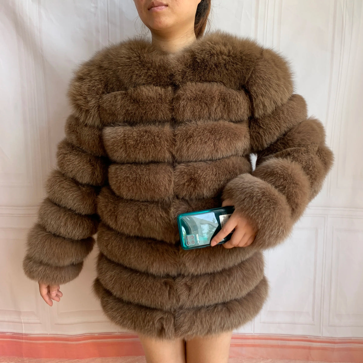 4in1 Real Fox Fur Coat for Women