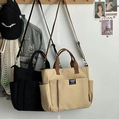 Canvas Large Capacity Commuter Shoulder Handbag