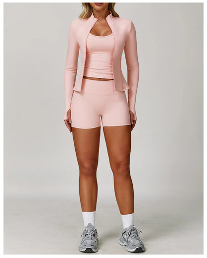 Yoga Suit Sports Set for Women Long Sleeve Athletic Wear