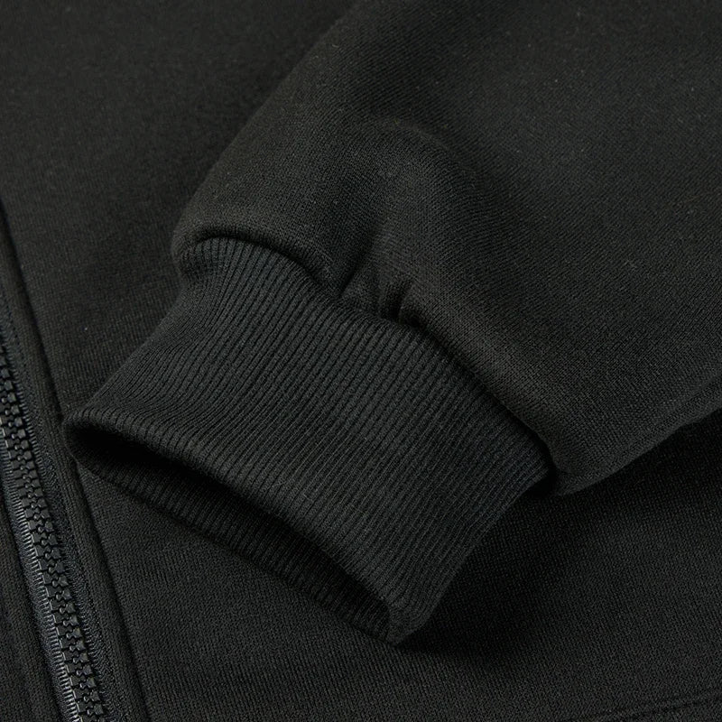 Men's Casual Long Sleeve Zipper Hoodie Jacket