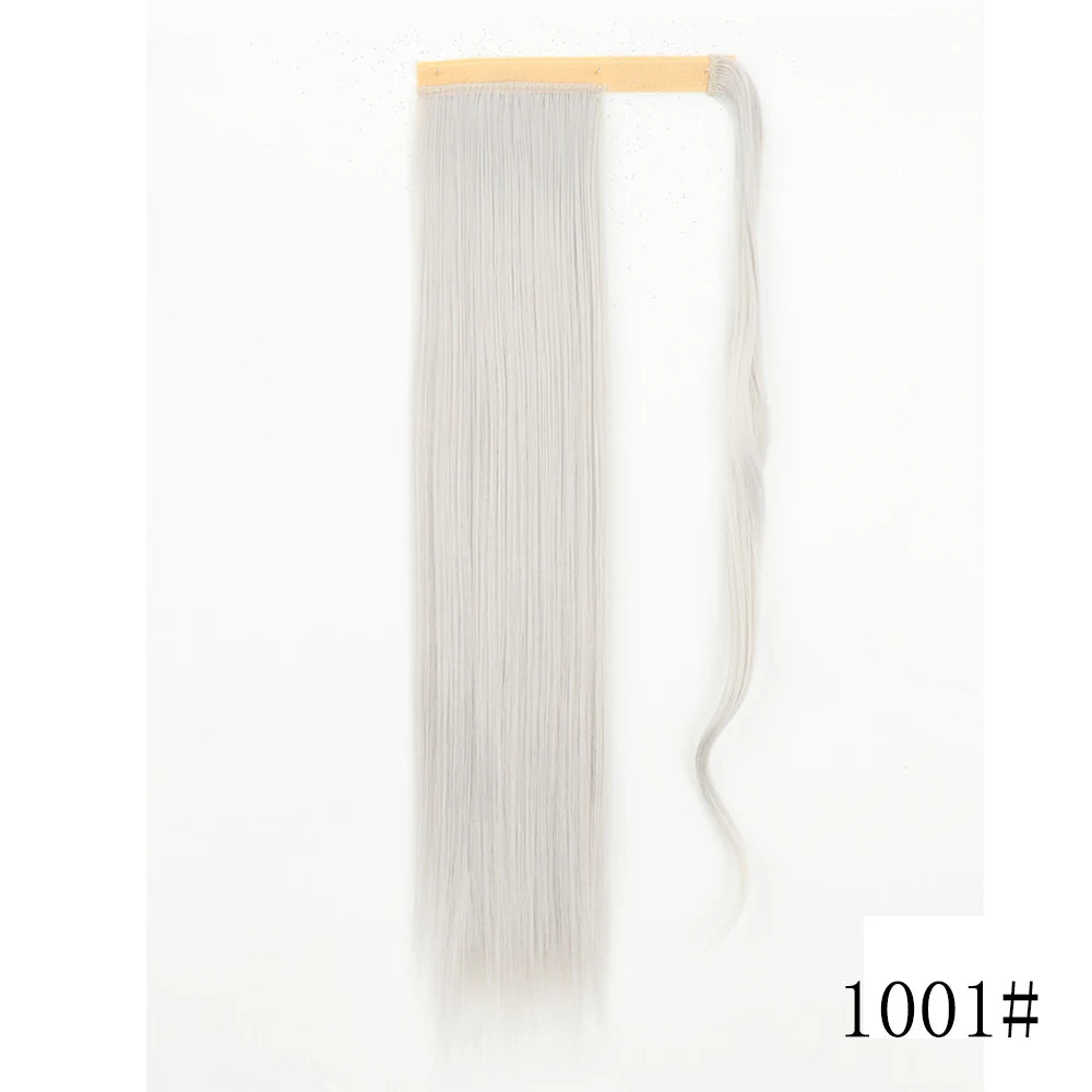 Long Straight Clip-in Ponytail Hair Extension Black