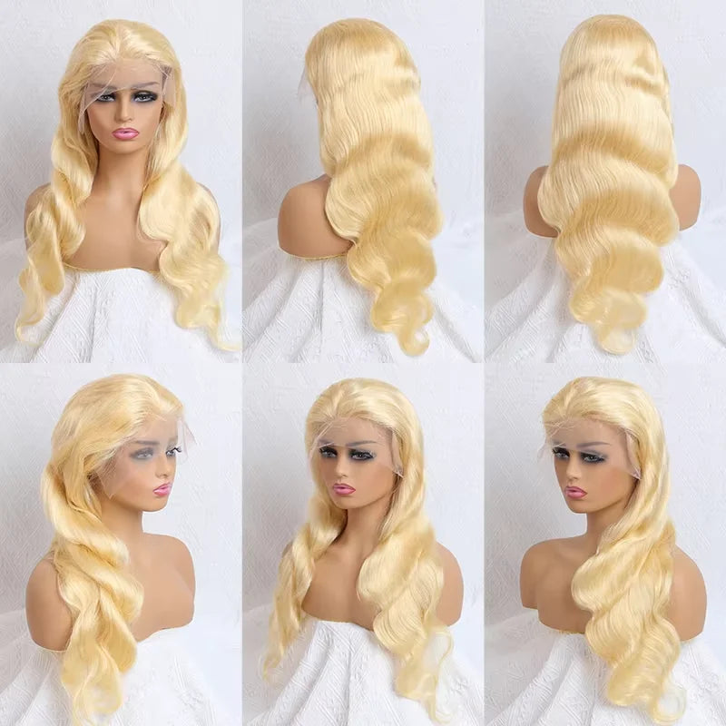 360 Lace Frontal Wig Honey Blonde Body Wave Human Hair