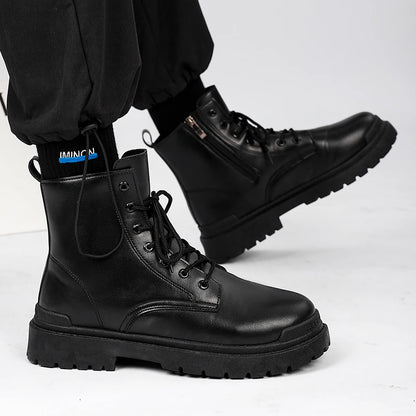 Men's Leather Ankle Boots for Outdoor Hiking