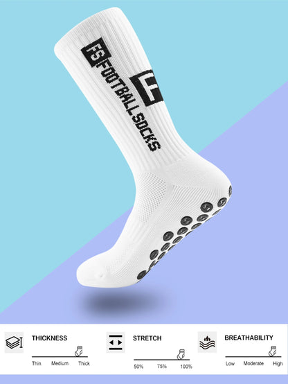 Men's Anti Slip Soccer Socks with Grippers 4 Pairs