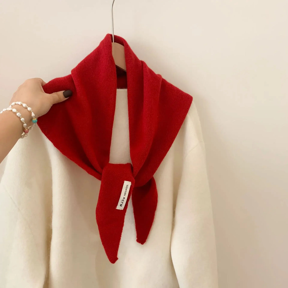 Wool Triangle Scarf for Women - Multi-functional Knitted Scarf