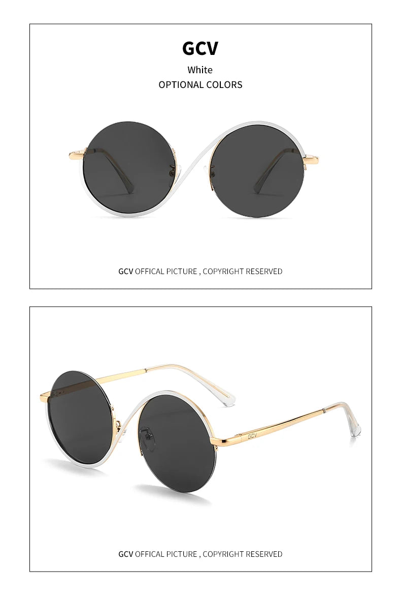 Gorgeous Round Frame Women Sunglasses in Metal
