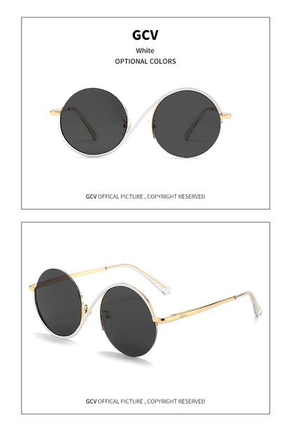 Gorgeous Round Frame Women Sunglasses in Metal