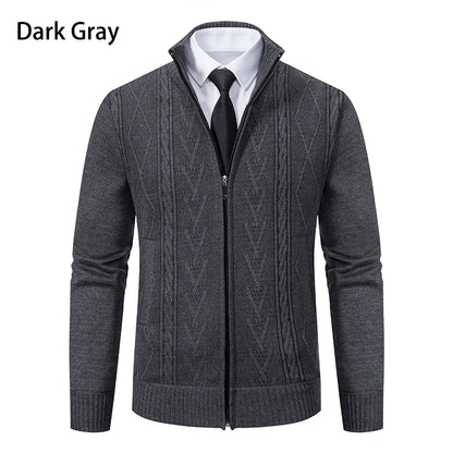 Men's Casual Knitted Sweater Coat in Cashmere Blend