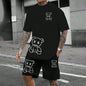 Men's Summer Loose Harajuku T-Shirt and Shorts Set