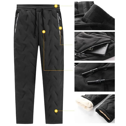 Warm Plush Sports Pants for Women with Drawstring