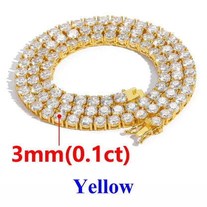 Moissanite Tennis Bracelet 2-6.5mm Rose Gold Silver