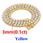 Moissanite Tennis Bracelet 2-6.5mm Rose Gold Silver