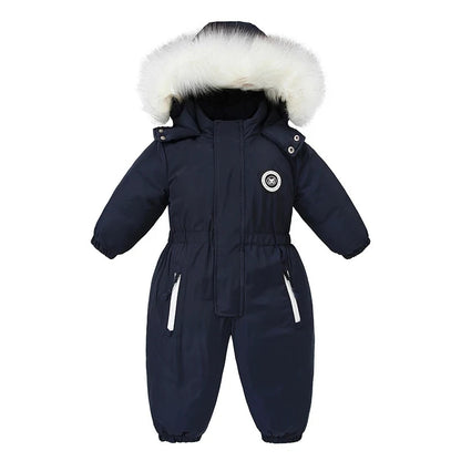 Children's Waterproof Hooded Ski Suit for Winter