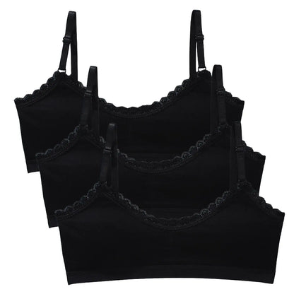 Girls Lace Training Bras Set Cotton Padded Daily Wear