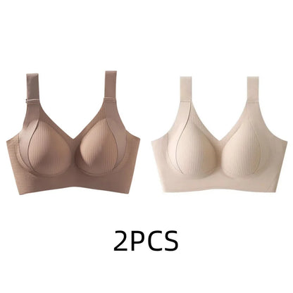 Women's Seamless Wire-Free Bra, Thin Style, Large Size