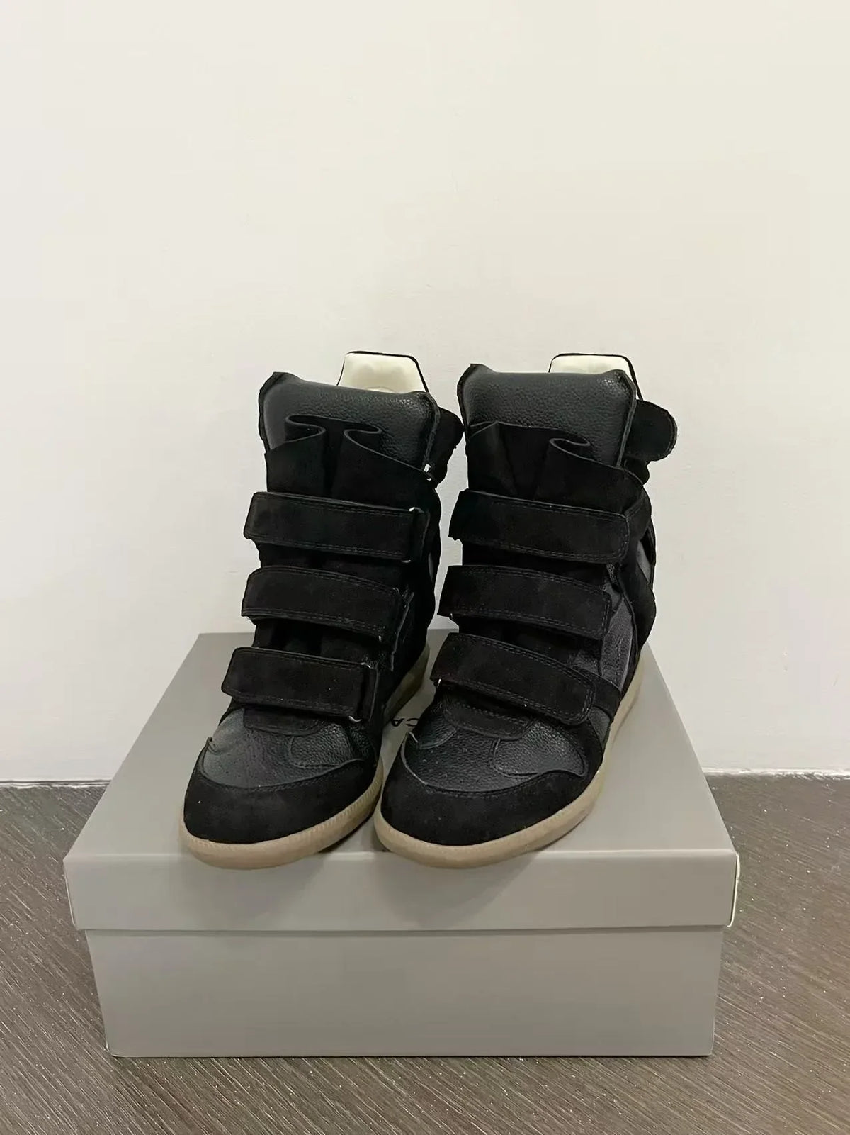 Women's Genuine Leather Ankle Boots with Hidden Heel