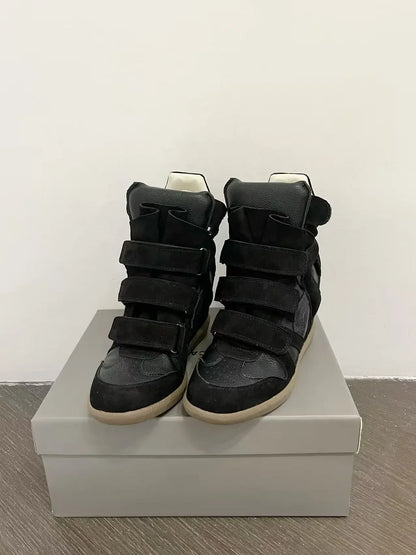 Women's Genuine Leather Ankle Boots with Hidden Heel
