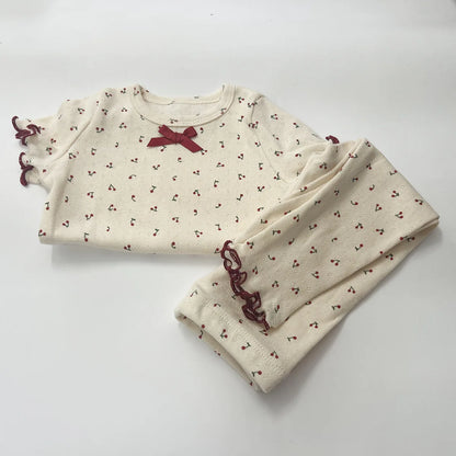 Cotton Long Sleeve T-Shirt and Pant Set for Girls