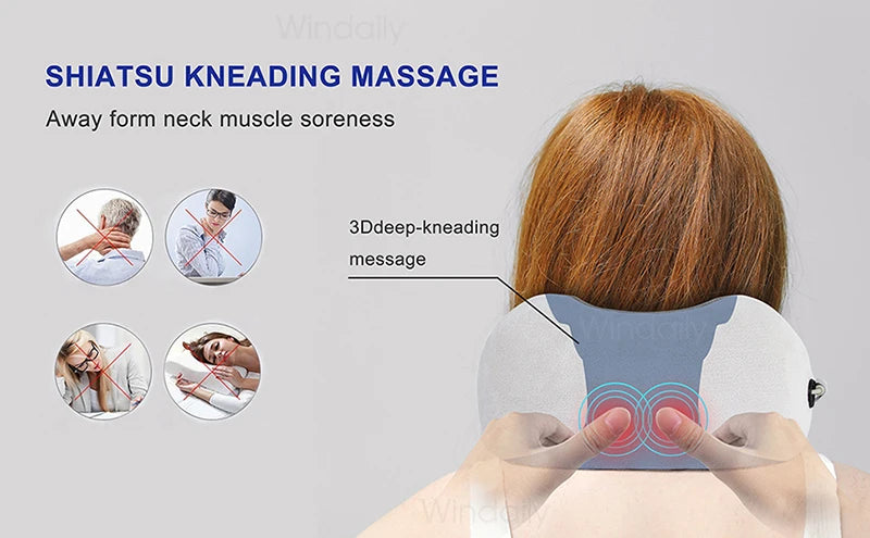 3D Kneading Neck Massager Pillow