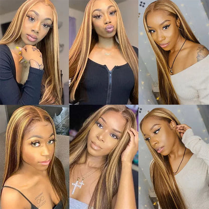 Blonde Ombre Brazilian Human Hair Lace Front Wig