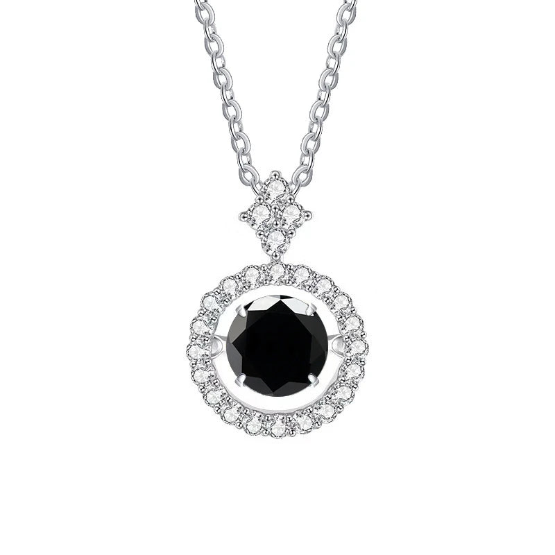 Moissanite Pendant Necklace for Women in Sterling Silver