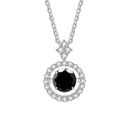 Moissanite Pendant Necklace for Women in Sterling Silver