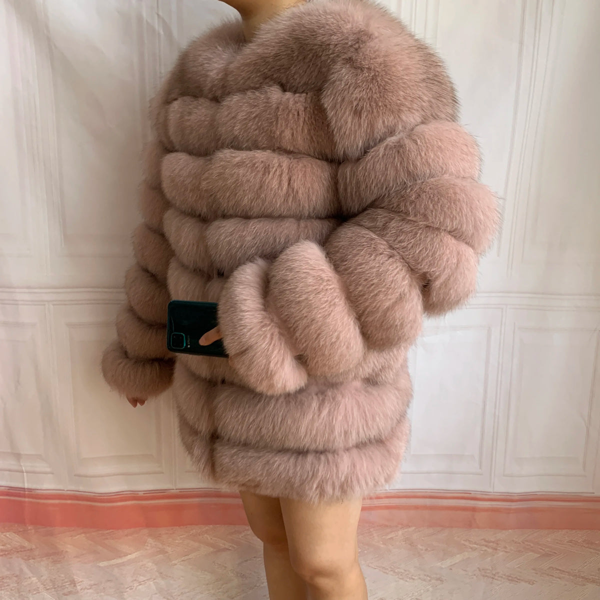 4in1 Real Fox Fur Coat for Women