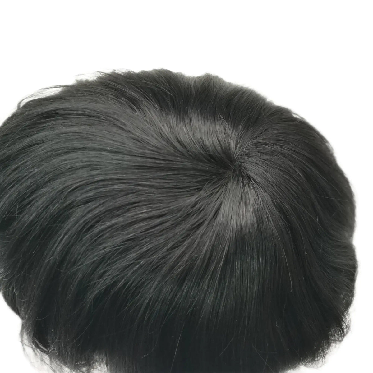 Fine Mono Toupee for Men Natural Black Human Hair