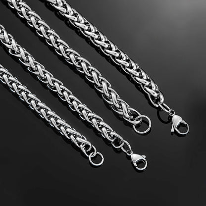 Stainless Steel Classic Curb Necklace 14 to 40 Inches