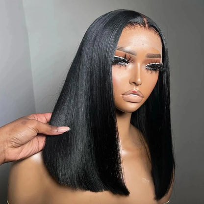 13X4 Bob Wig Straight Human Hair Lace Front Wig