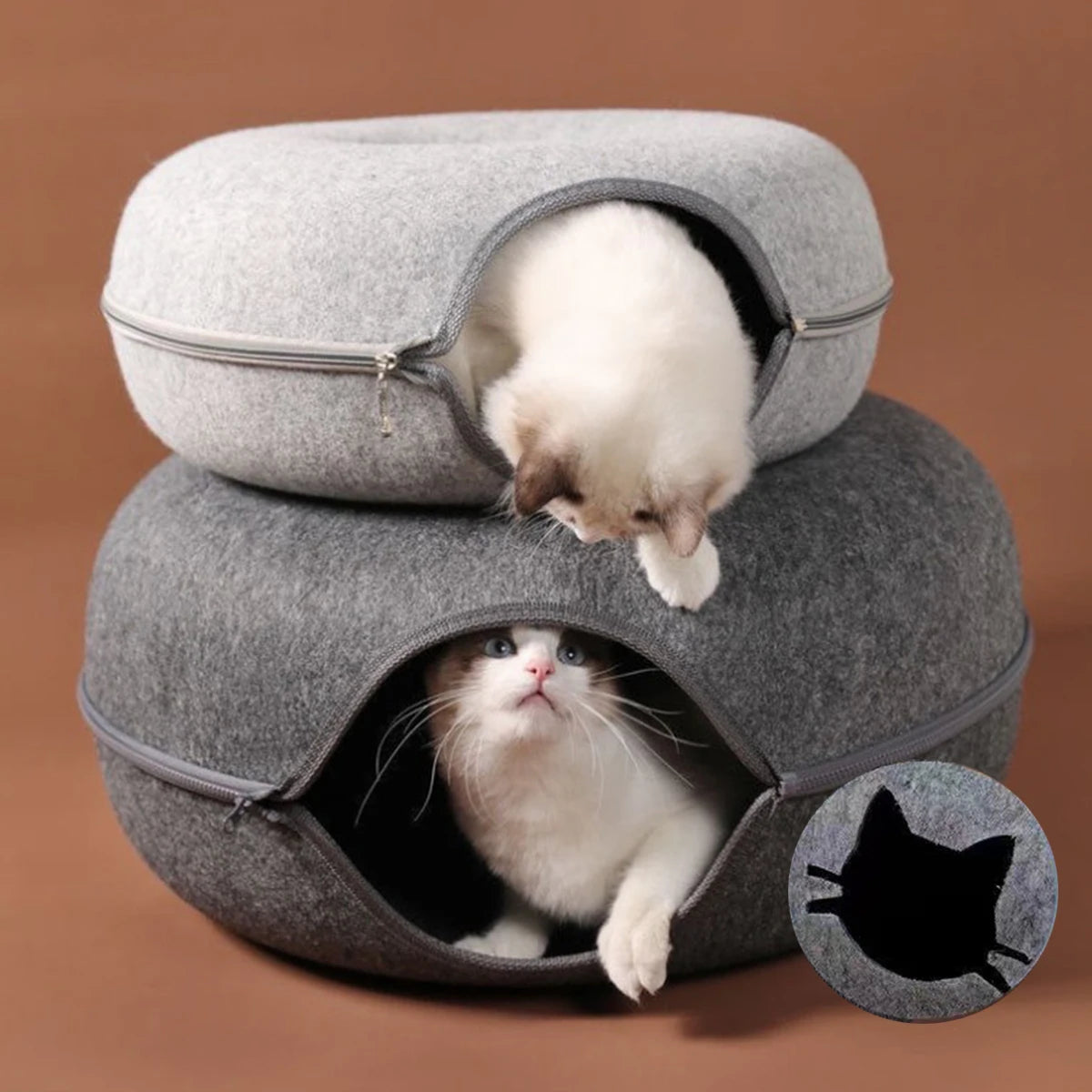 B-Tunnel Cat Bed Interactive Tunnel Felt Indoor Toy