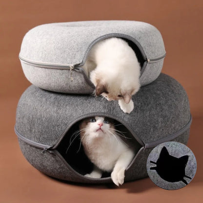 B-Tunnel Cat Bed Interactive Tunnel Felt Indoor Toy