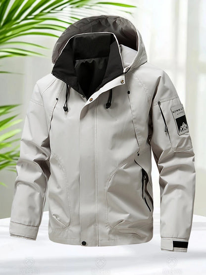 Men's Waterproof Softshell Jacket for Hiking and Camping
