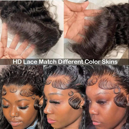 Lemoda 13x6 Deep Wave Full Lace Frontal Wig Human Hair