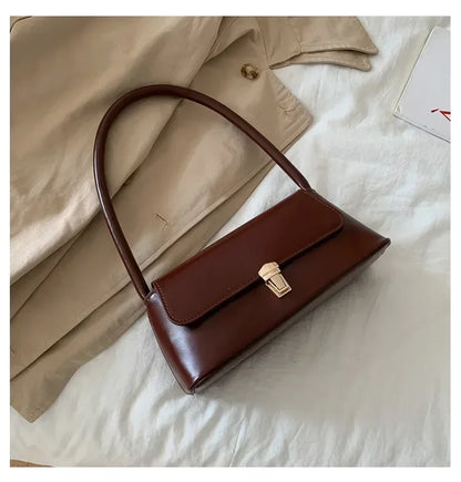 Luxury Women's Crossbody Shoulder Bag in Solid Color