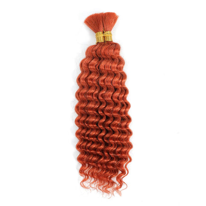 Deep Wave Bulk Human Hair 100g for Braiding