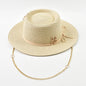 Elegant Straw Sun Hat for Women with Ribbon Decoration