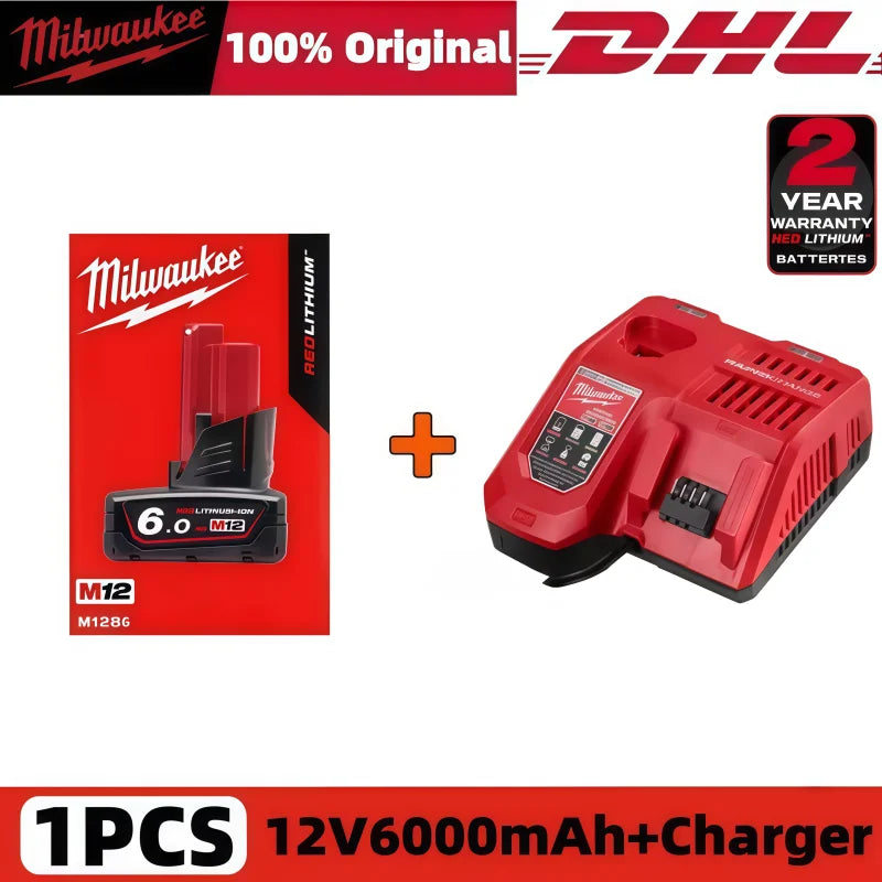 Milwaukee 12V 6.0Ah Rechargeable Battery for M12 Tools