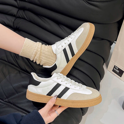 Women Lace-Up Casual Sneakers Breathable Tennis Shoes