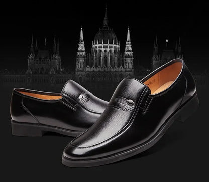 Leather Black Slip-On Loafers for Men Plus Size 38-44