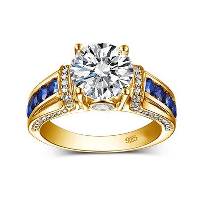 2ct Moissanite Diamond Ring for Women in Sterling Silver
