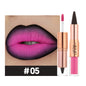 Waterproof Matte Black Lipstick and Lipgloss Duo