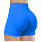 High Waisted Yoga Shorts for Women Nylon Elastane Solid
